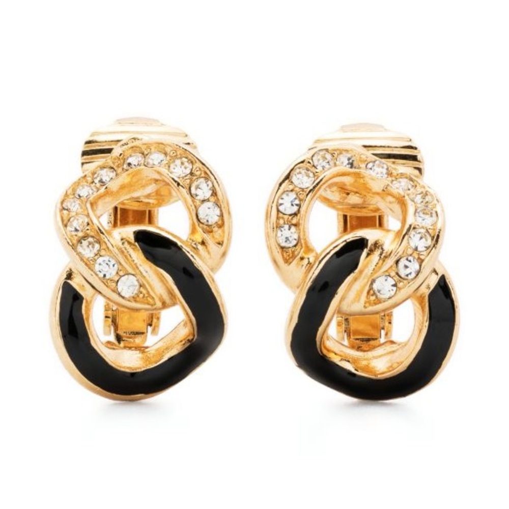 DIOR Pre-Owned
1990s rhinestone-embellished clip-on earrings